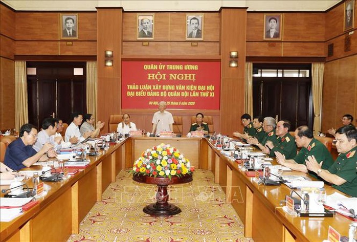 Chùm ảnh Tổng Bí thư, Chủ tịch nước Nguyễn Phú Trọng chủ trì Hội nghị Quân ủy Trung ương - Ảnh 4.
