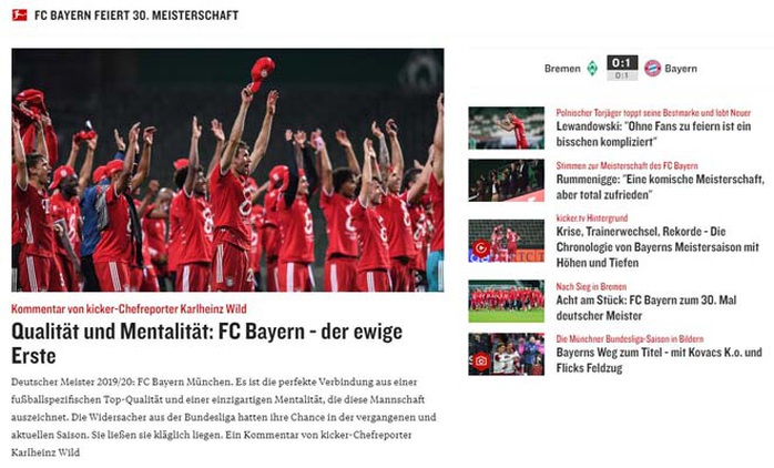 Báo chí thế giới thán phục kỳ tích 8 ngôi vô địch của Bayern Munich - Ảnh 2.