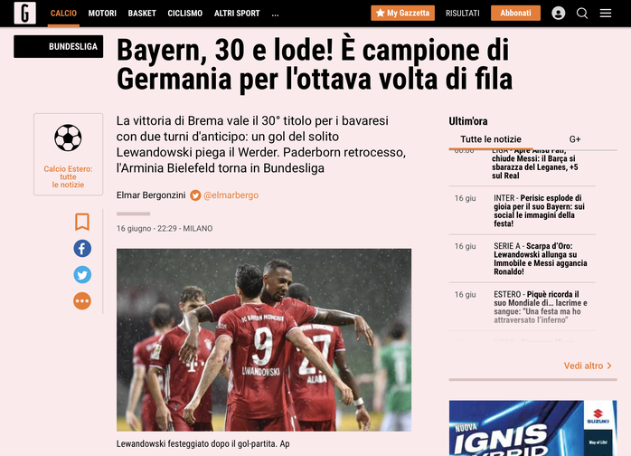 Báo chí thế giới thán phục kỳ tích 8 ngôi vô địch của Bayern Munich - Ảnh 8.
