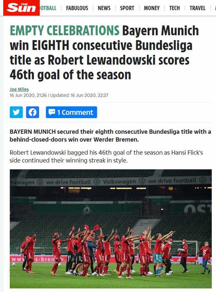 Báo chí thế giới thán phục kỳ tích 8 ngôi vô địch của Bayern Munich - Ảnh 5.