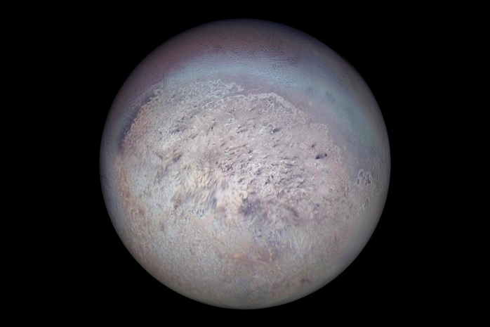 Phát hiện một mặt trăng màu tím có thể đầy sinh vật ngoài trái đất - Ảnh 1.