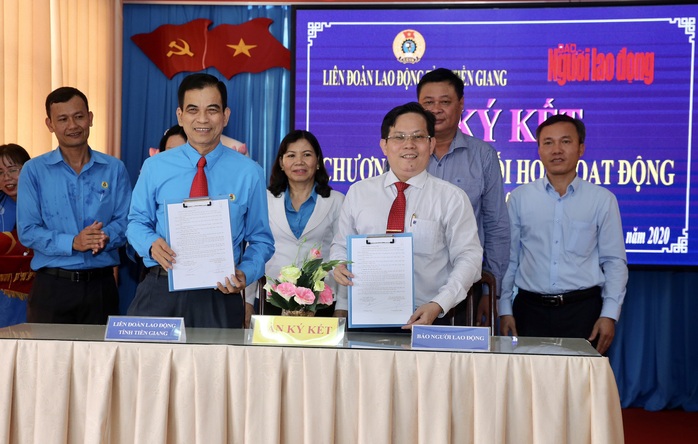 Báo Người Lao Động ký kết hợp tác với LĐLĐ tỉnh Tiền Giang - Ảnh 8.