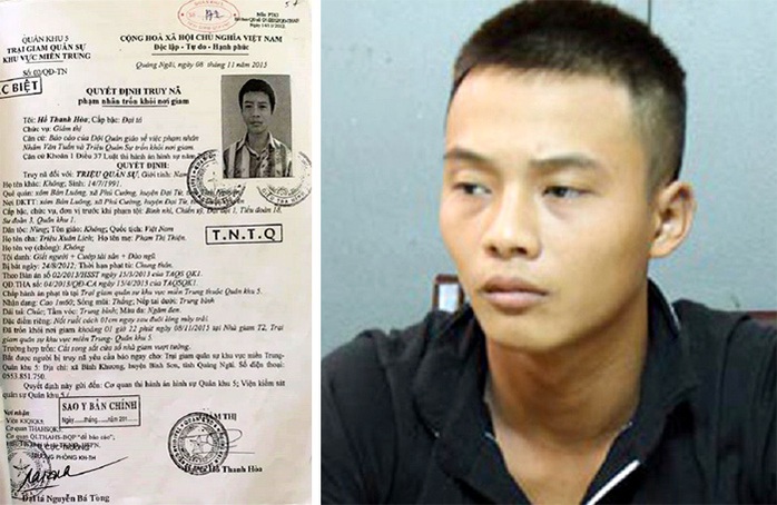 Đối tượng trốn trại giam ở Quảng Ngãi nghi cướp điện thoại, xe máy đang lẩn trốn ở Quảng Nam - Ảnh 1.