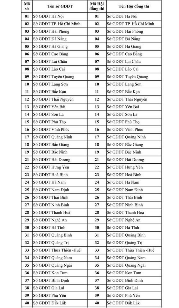 Công bố danh sách dự kiến 64 hội đồng thi tốt nghiệp THPT năm 2020 - Ảnh 1.