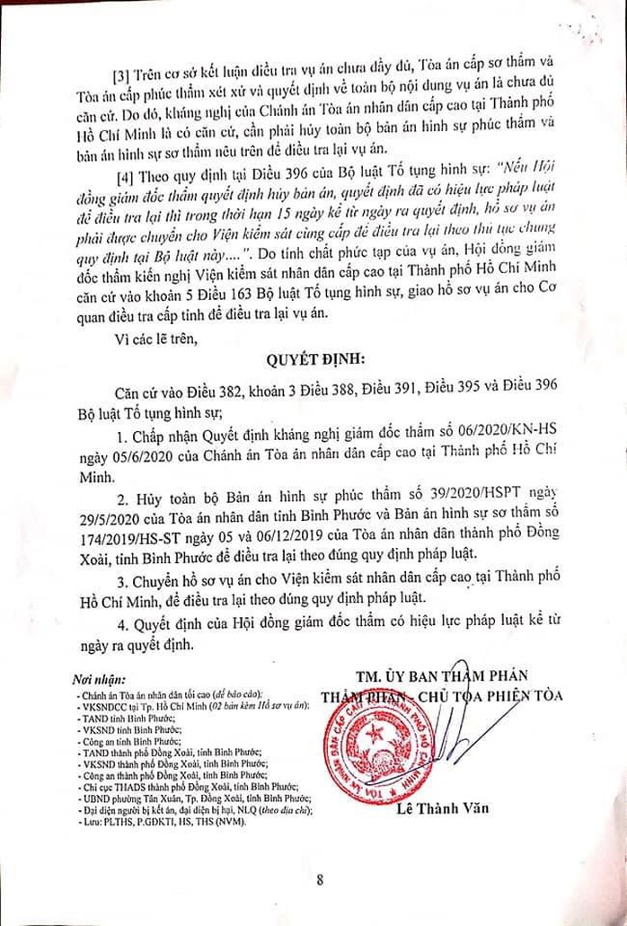 Vụ bị cáo  nhảy lầu tự tử tại TAND tỉnh Bình Phước: Hủy án sơ thẩm, phúc thẩm để điều tra lại - Ảnh 2.