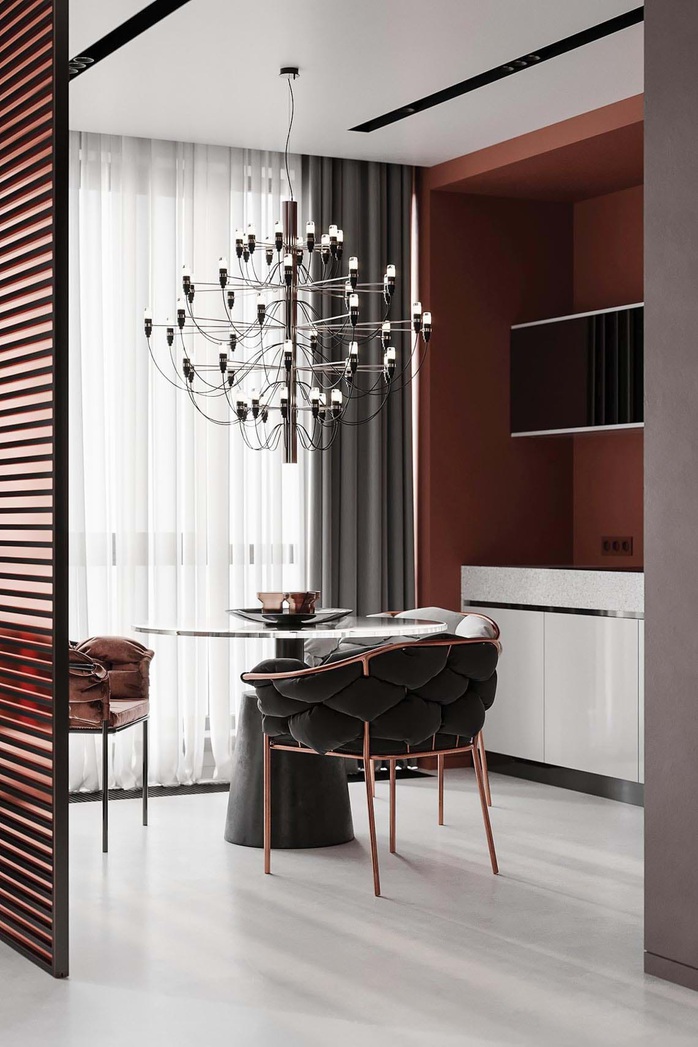Thiết kế nội thất hiện đại với tông màu đỏ và xám theo phong cách Nhật Bản - Ảnh 29.