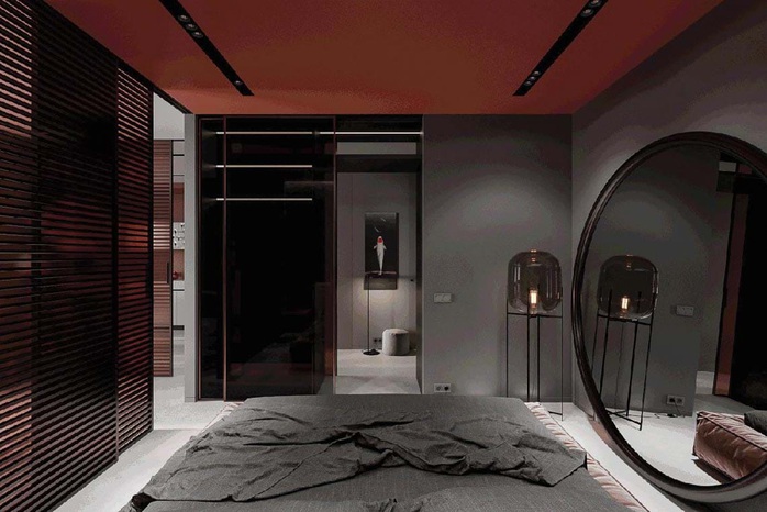 Thiết kế nội thất hiện đại với tông màu đỏ và xám theo phong cách Nhật Bản - Ảnh 33.