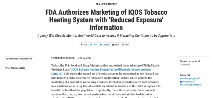 Công bố MRTP của FDA: Liệu có đi ngược với mục tiêu bảo vệ sức khỏe cộng đồng? - Ảnh 1.