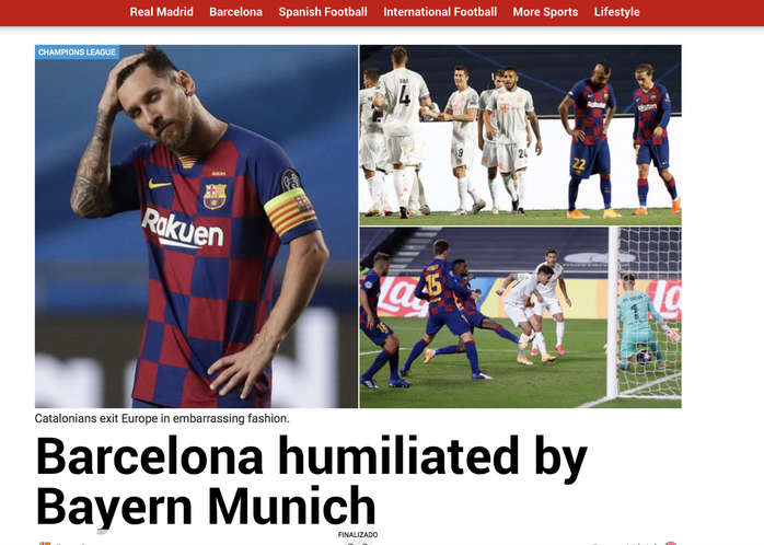 Báo chí Tây Ban Nha và châu Âu chê cười nỗi ô nhục Barcelona - Ảnh 6.