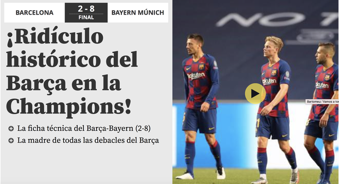 Báo chí Tây Ban Nha và châu Âu chê cười nỗi ô nhục Barcelona - Ảnh 5.