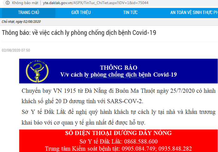 Khẩn: Hành khách trên chuyến bay từ Đà Nẵng về Buôn Ma Thuột dưới đây liên hệ ngay cơ quan y tế - Ảnh 1.