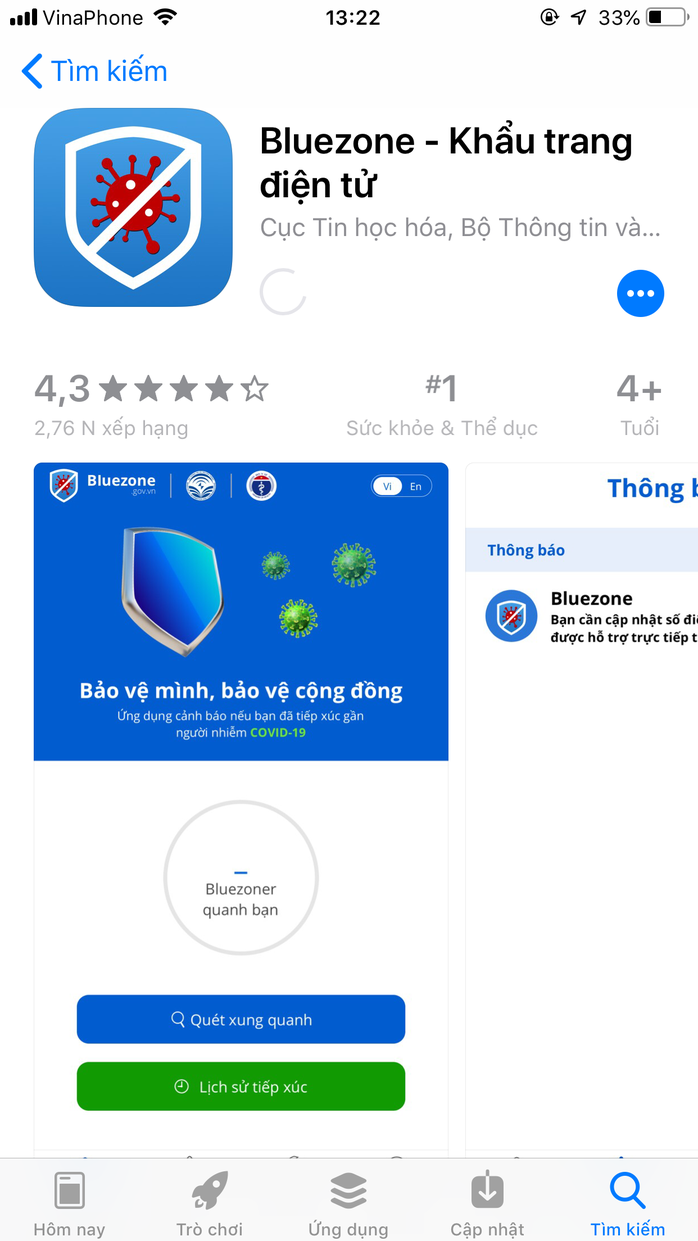 Khuyến nghị người dân cài ứng dụng Bluezone để cảnh báo người mắc Covid-19 - Ảnh 1.