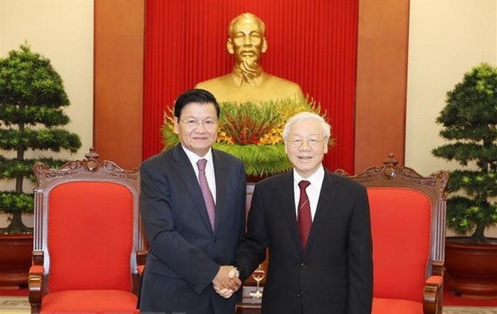 Tổng Bí thư, Chủ tịch nước Nguyễn Phú Trọng chúc mừng tân Tổng Bí thư Lào - Ảnh 2.