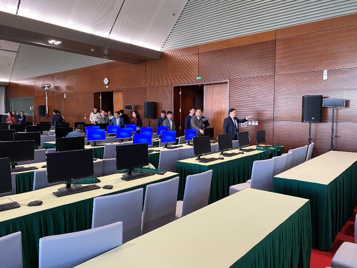 Trung tâm Báo chí Đại hội XIII của Đảng: Lắp đặt sẵn hệ thống máy tính kết nối mạng - Ảnh 2.