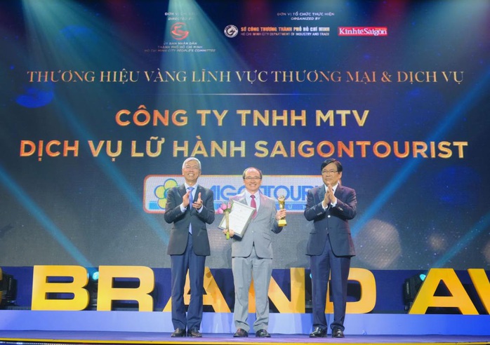 Lữ hành Saigontourist được công nhận là Thương hiệu Vàng TP HCM - Ảnh 1. Lữ hành Saigontourist được công nhận là Thương hiệu Vàng TP HCM - Ảnh 1.