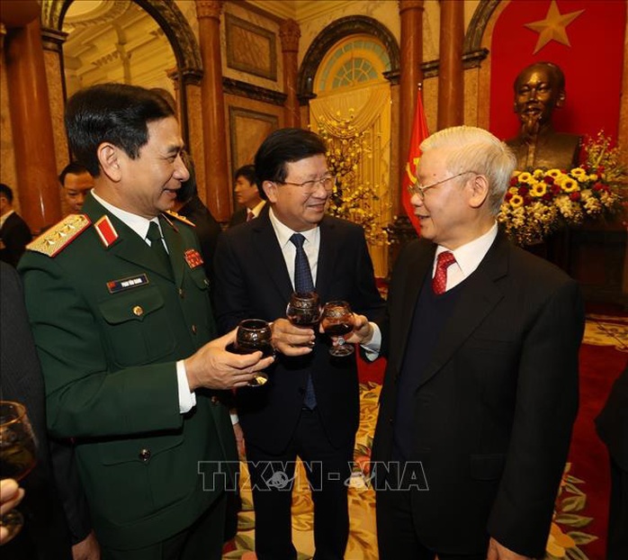Tổng Bí thư, Chủ tịch nước Nguyễn Phú Trọng chủ trì gặp mặt, chúc Tết - Ảnh 7.