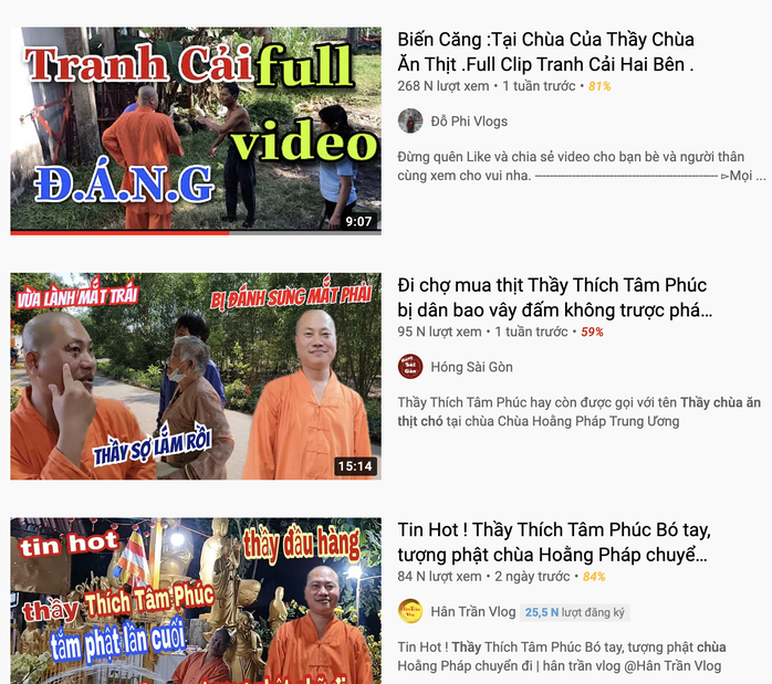 Công an mời nhiều Youtuber quay nội dung Thầy chùa ăn thịt chó ở Củ Chi - Ảnh 2.