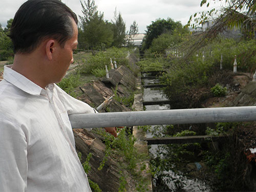 Nước thải từ các nhà máy tại Khu Kinh tế mở Chu Lai xả ra môi trường