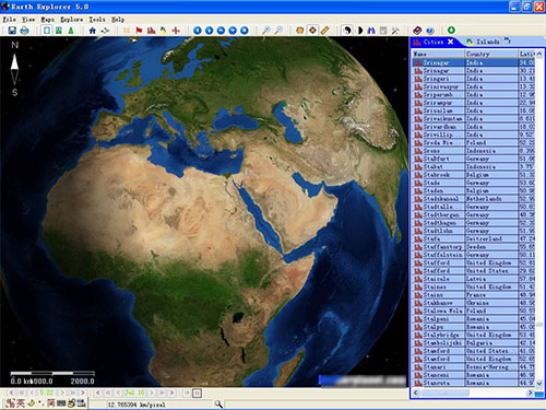 Giao diện phần mềm Earth Explorer có “đường lưỡi bò”