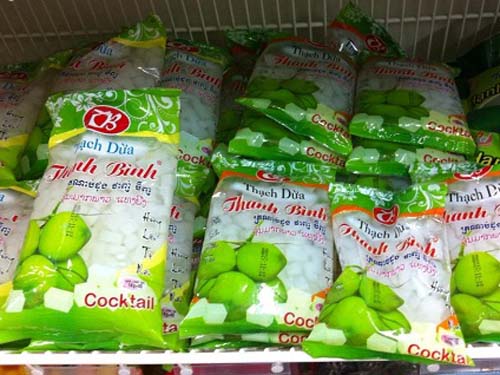 
	Mẫu thạch dừa bán tại siêu thị Ocean Mart. Ảnh: GDVN