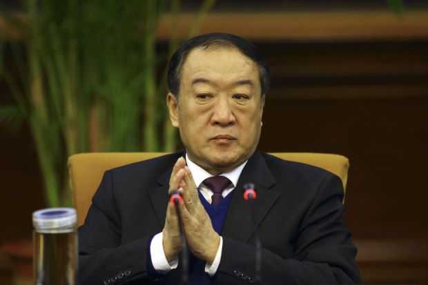 Then Communist Party Secretary of Jiangxi province, Su Rong attends a group discussion during the National Peoples Congress in Beijing March 6, 2012. REUTERS/Stringer 