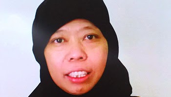 Cô gái giúp việc Satinah Binti Jumadi Ahmad vừa được chính phủ Indonesia dùng 2,1 triệu USD cứu thoát khỏi bản án tử hình. Ảnh: Death Penalty News