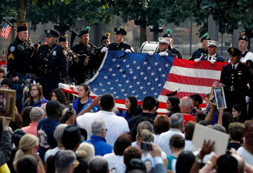 Lễ kỷ niệm ngày 11-9-2013 ở New York. Ảnh: AP