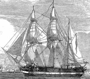 Tàu HMS Erebus mất tích năm 1846 tại Bắc Cực. Ảnh: Wikimedia