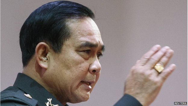 Thai Army chief General Prayuth Chan-ocha speaks during an event titled The Roadmap for Thailand Reform at The Army Club in Bangkok, 9 August, 2014