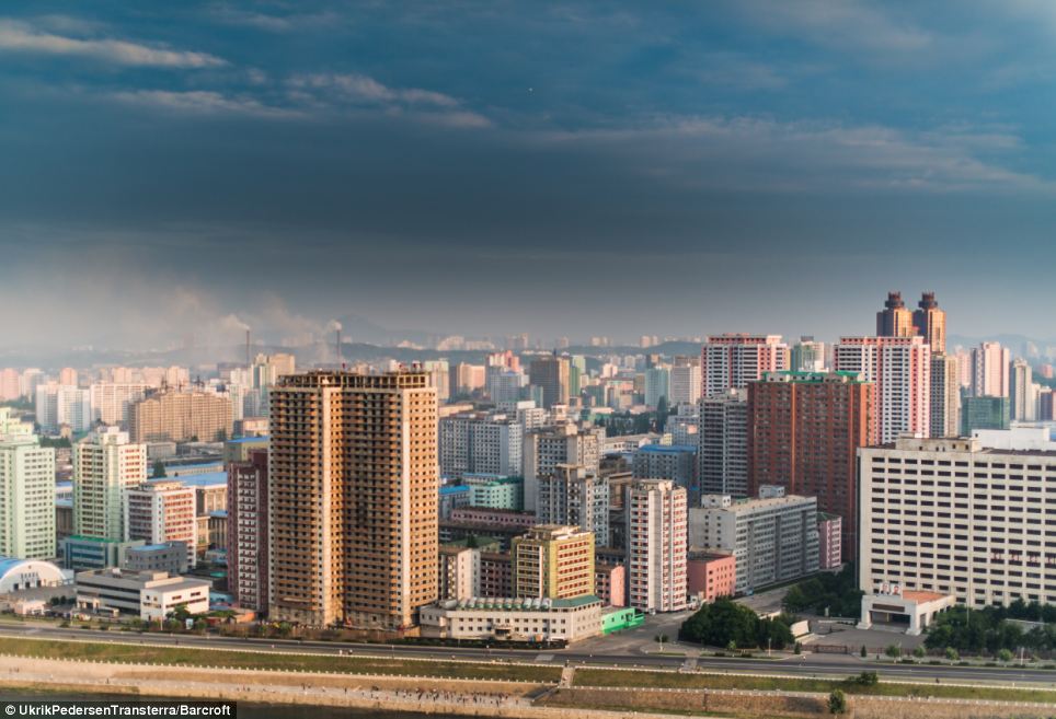 As well as tranquil countryside Pedersen was allowed to photograph some of the more gritty, urban landscape around the capital Pyongyang