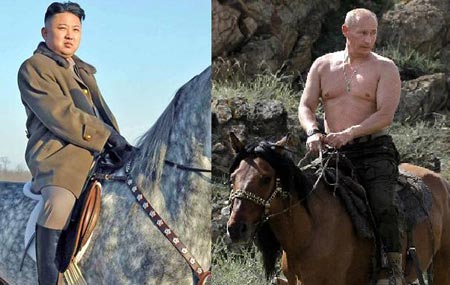 Horsemen of the Apocalypse? Kim Jong-un and Vladimir Putin. (Internet photo)