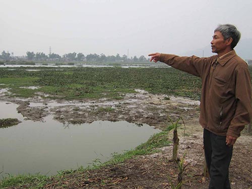 Dòng nước thải đen ngòm từ KCN Hòa Khánh đang ngày đêm “đầu độc” cuộc sống người dân  Ảnh: HOÀNG TRẦN