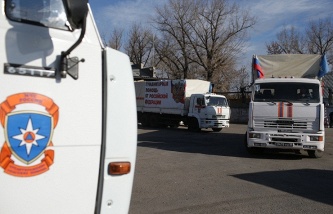 Đoàn xe viện trợ nhân đạo đến Ukraine đã quay trở về Nga. Ảnh: Tass