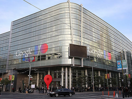 Trung tâm Moscone West, San Francisco - Mỹ, nơi diễn ra Hội nghị Google I/O 2014.Nguồn: MIRROR UK