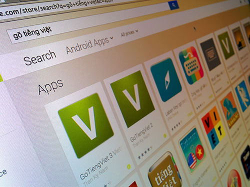 Hệ điều hành di động Android sở hữu nhiều lựa chọn đa dạng cho các tiện ích bàn phím gõ tiếng Việt Ảnh: INTERNET