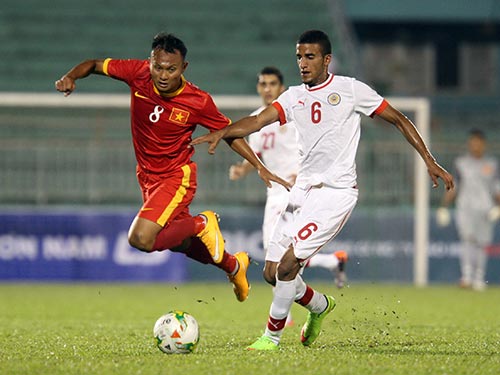 Tuyển Việt Nam thi đấu tốt và giữ sạch được mành lưới ở trận đấu 
với U23 Bahrain Ảnh: Quang Liêm