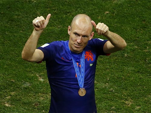 Robben xứng đáng được bình chọn là Cầu thủ hay nhất World Cup 2014 Ảnh: REUTERS