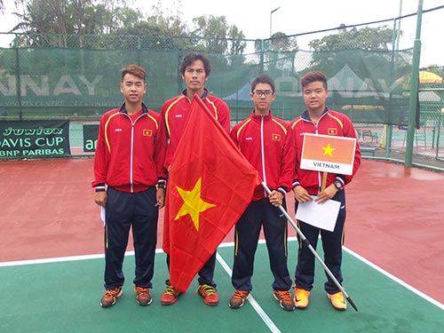 Đội tuyển quần vợt U16 Việt Nam 
 Ảnh: Ngọc Thắng