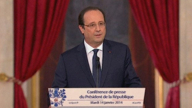 Tổng thống Hollande: Vấn đề cá nhân nên được giải quyết riêng.
Ảnh: APTN