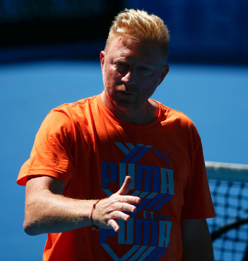 Boris Becker, tân HLV trưởng của đương kim vô địch Úc mở rộng N. Djokovic  
Ảnh: REUTERS