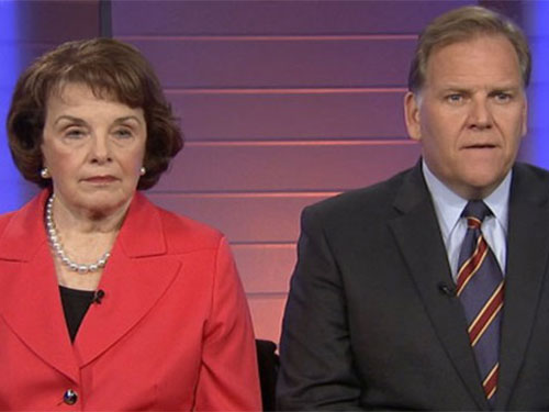 Thượng nghị sĩ Dianne Feinstein (trái) và hạ nghị sĩ Mike Rogers Ảnh: ABC NEWS