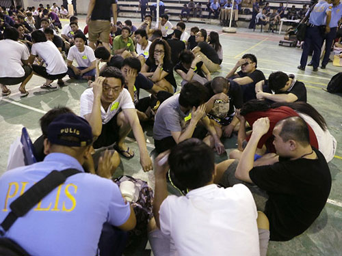 Philippines bắt giữ đến 357 lao động trái phép từ Trung Quốc và Đài Loan vào tháng 8-2012Ảnh: ĐÔNG PHƯƠNG NHẬT BÁO