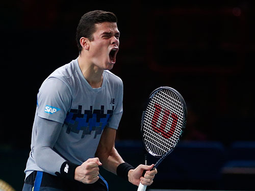 Raonic, tay vợt thế hệ 9X duy nhất ,sẽ dự tranh Giải ATP cuối mùa nhờ thành tích tốt trong mùa này Ảnh: REUTERS