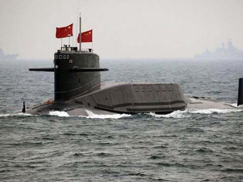 Một chiếc tàu ngầm tên lửa đạn đạo hạt nhân của Trung Quốc Ảnh: AP