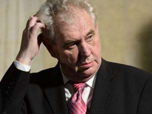 Tổng thống Cộng hòa Czech Milos Zeman Ảnh: AP