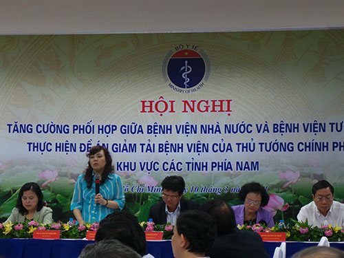 Bộ trưởng Bộ Y tế Nguyễn Thị Kim Tiến phát biểu tại hội nghị