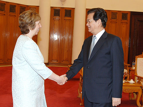 Thủ tướng Nguyễn Tấn Dũng tiếp Phó Chủ tịch Ủy ban châu Âu Katherine Ashton
