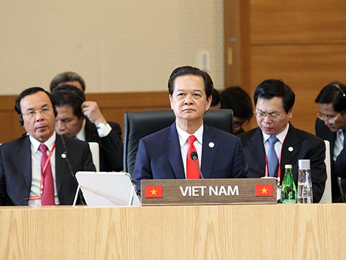 Thủ tướng Nguyễn Tấn Dũng dự Hội nghị Cấp cao kỷ niệm 25 năm quan hệ Đối thoại ASEAN - Hàn Quốc Ảnh: TTXVN
