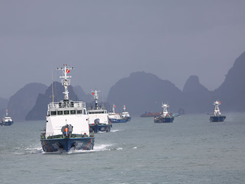 Tàu Cảnh sát biển Việt Nam sẵn sàng bảo vệ biển đảo Tổ quốc Ảnh: NGUYỄN HOÀI