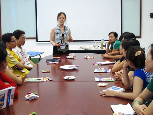 Công nhân tham gia lớp kỹ năng tại Công ty TNHH Dinsen Việt Nam
